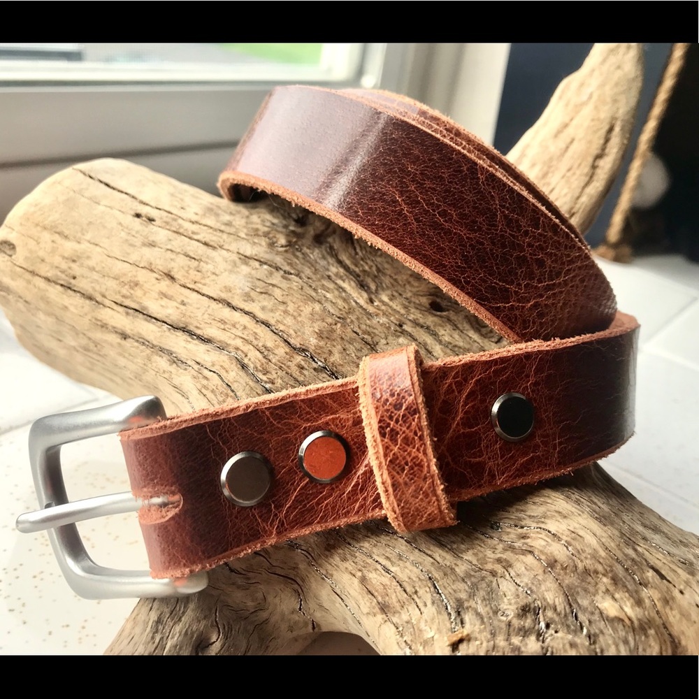 New Handmade Buffalo Leather Belt